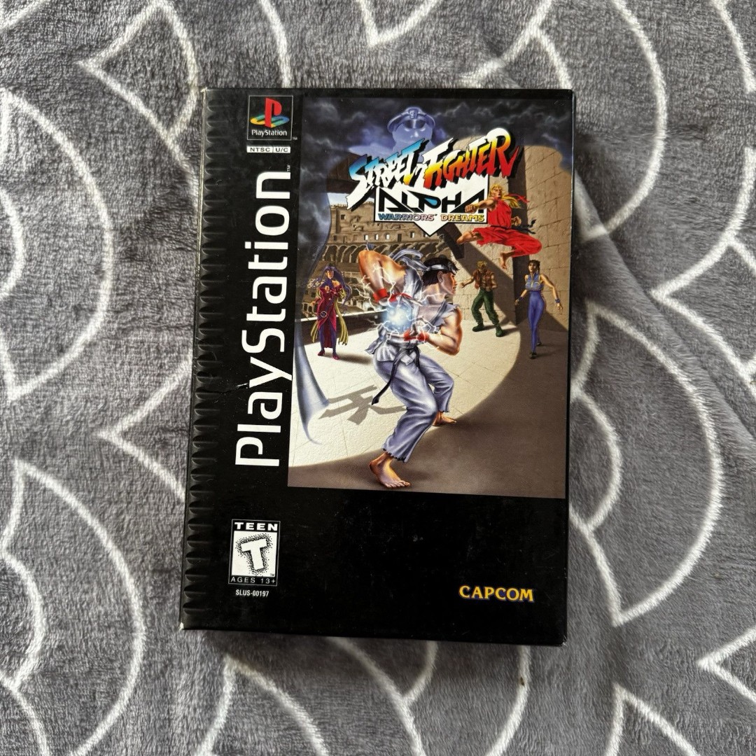Street Fighter Alpha Warriors Dreams Capcom Longbox PS1 PlayStation *Tested*