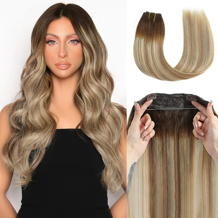 Hair Extensions Human Hair Invisible Clip in Hair Extensions