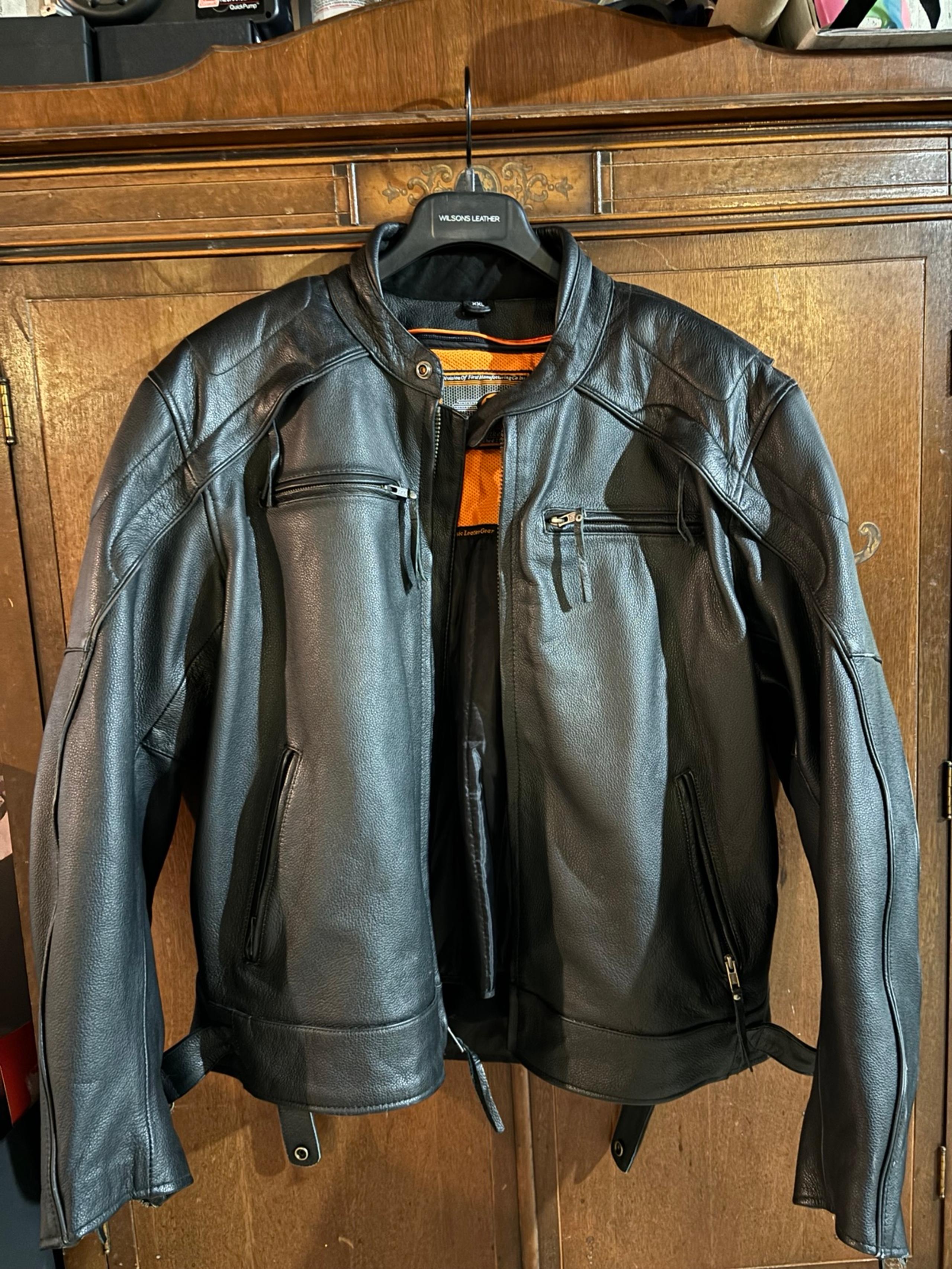 Leather Jacket First Manufacturing Classics XXL; Never worn before!