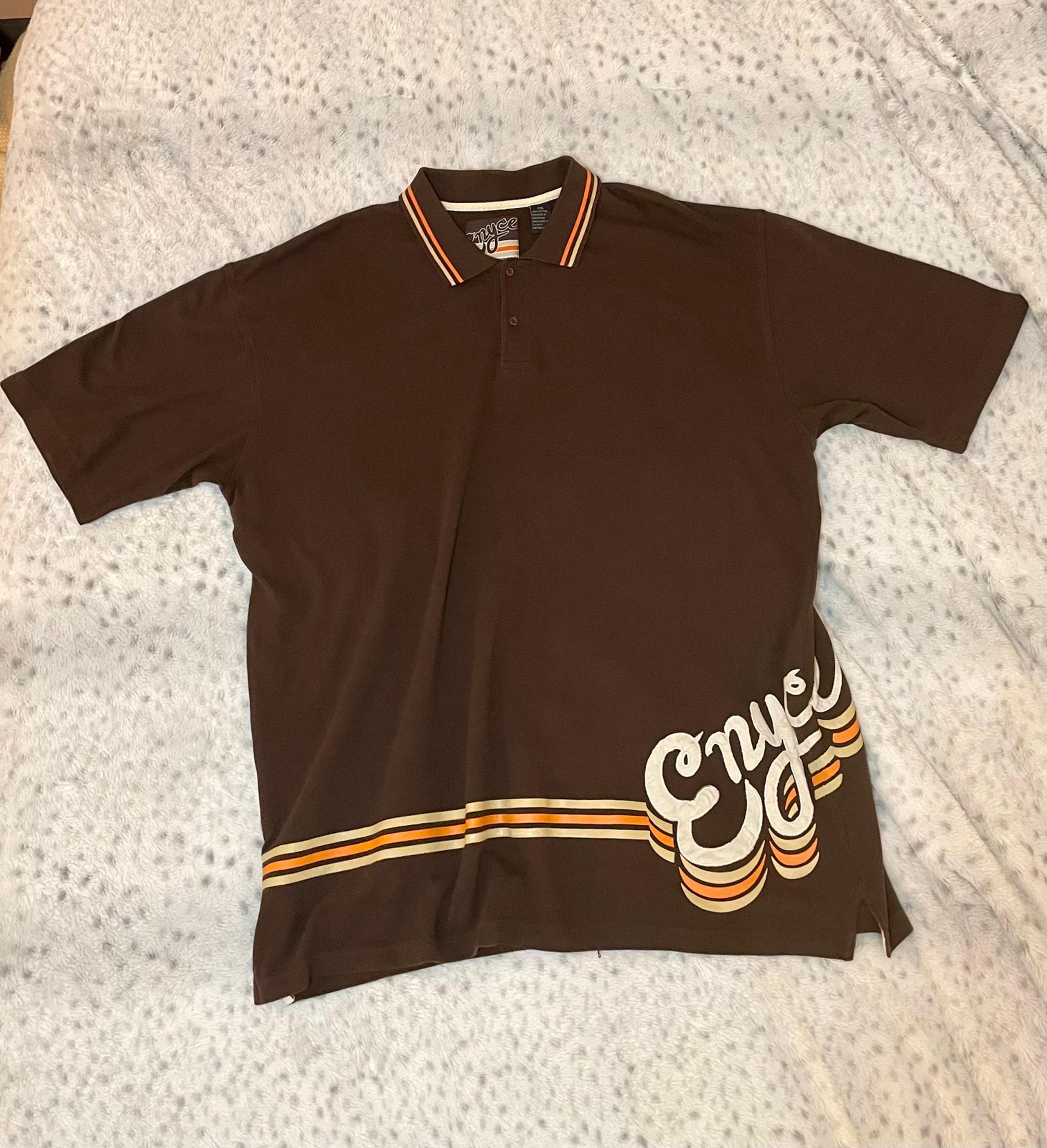 Enyce Y2K brown Logo Polo