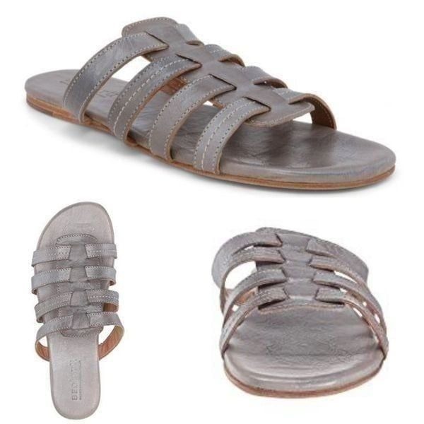 Bed Stu Zira Women's Slide Sandals Grey Rustic Silver Size 7 NEW