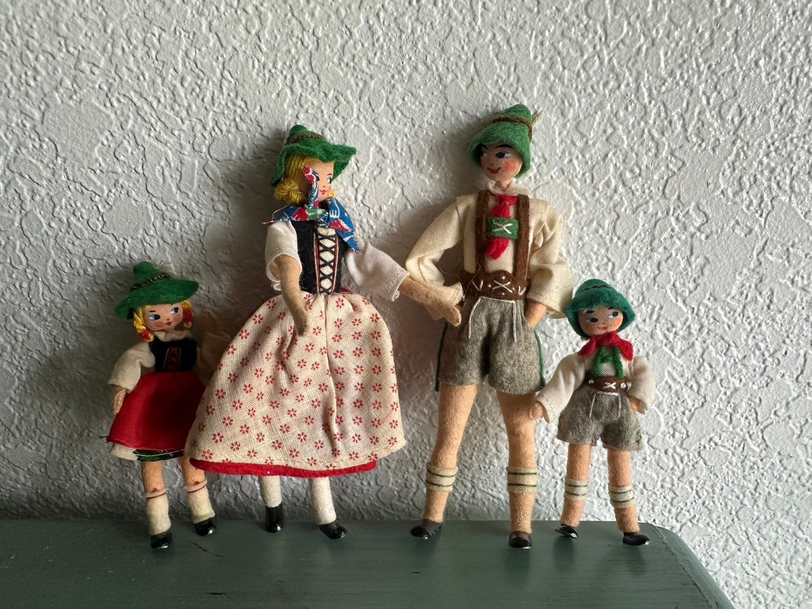 4BAPS German Dolls Edith Van Arps Bavarian Cloth Felt Family