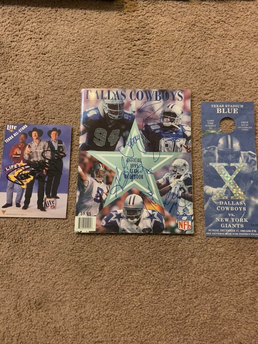Dallas Cowboys Autographed Game Book