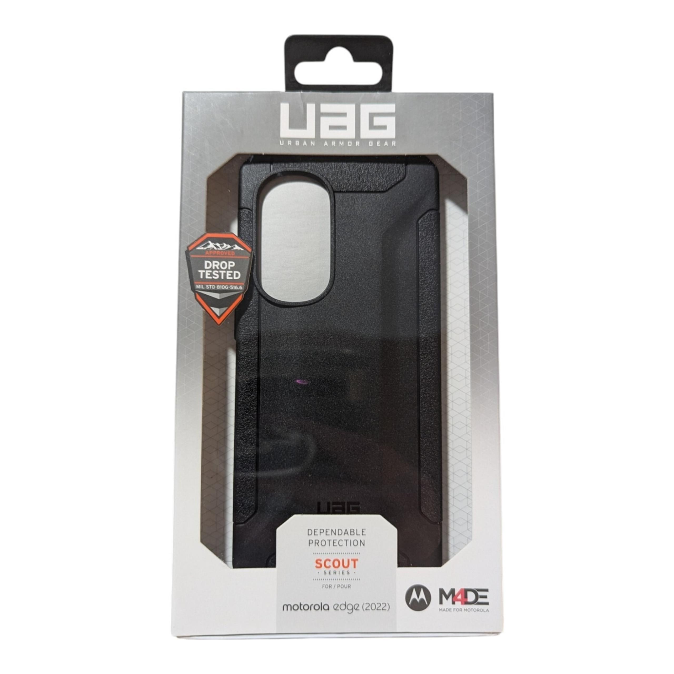 i1. UAG Scout Series Case for Motorola Edge (2022) Black - URBAN ARMOR GEAR