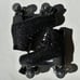 NEW ZARA Sz 10 glitter black roller skates Derby