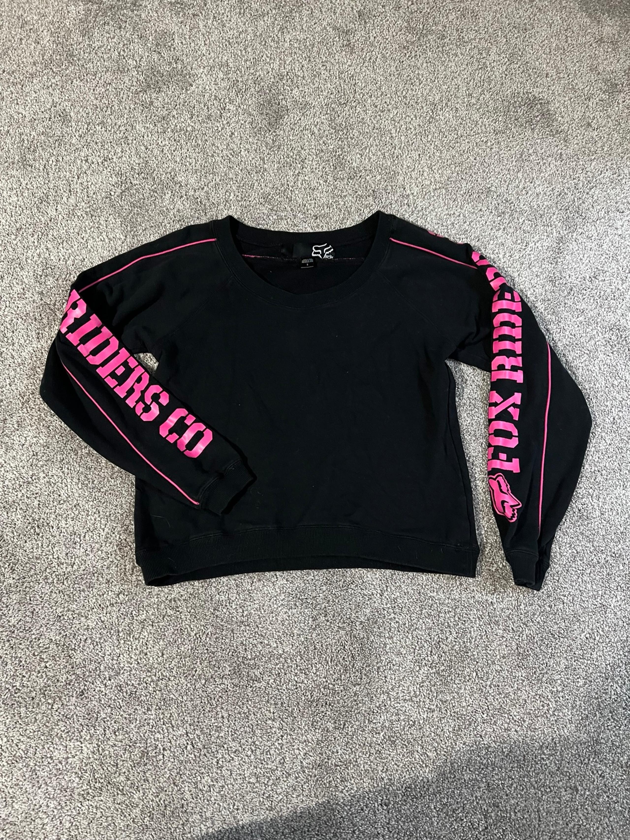 Fox Racing Black Sweater with Pink Decal