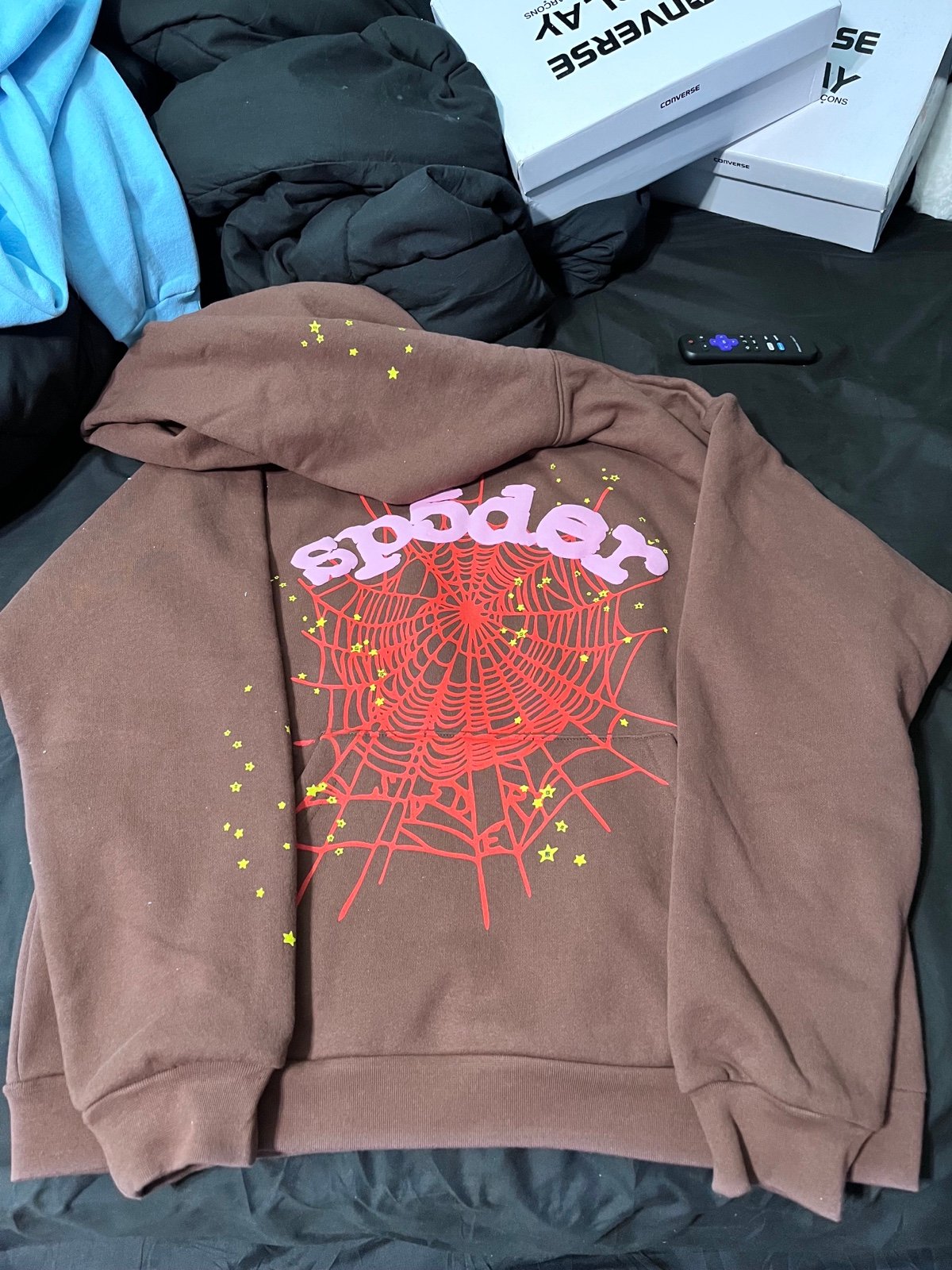 sp5der hoodie brown