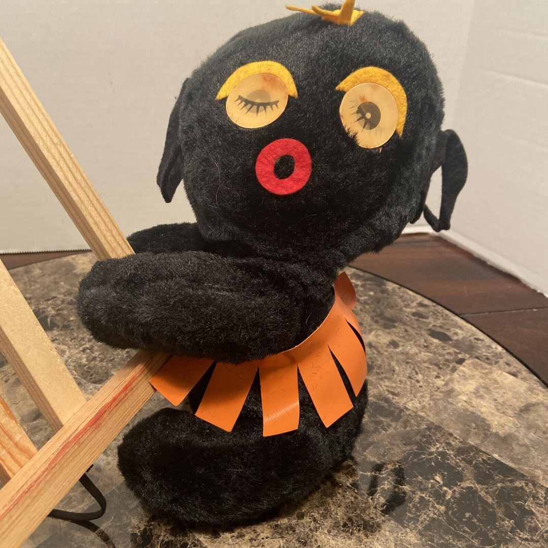 Vintage Girl Monkey Plush. 12-in (to be clamped onto objects)