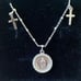M Jewelers Three Medal Sterling Silver Our Lady of Guadelupe Necklace New in Box