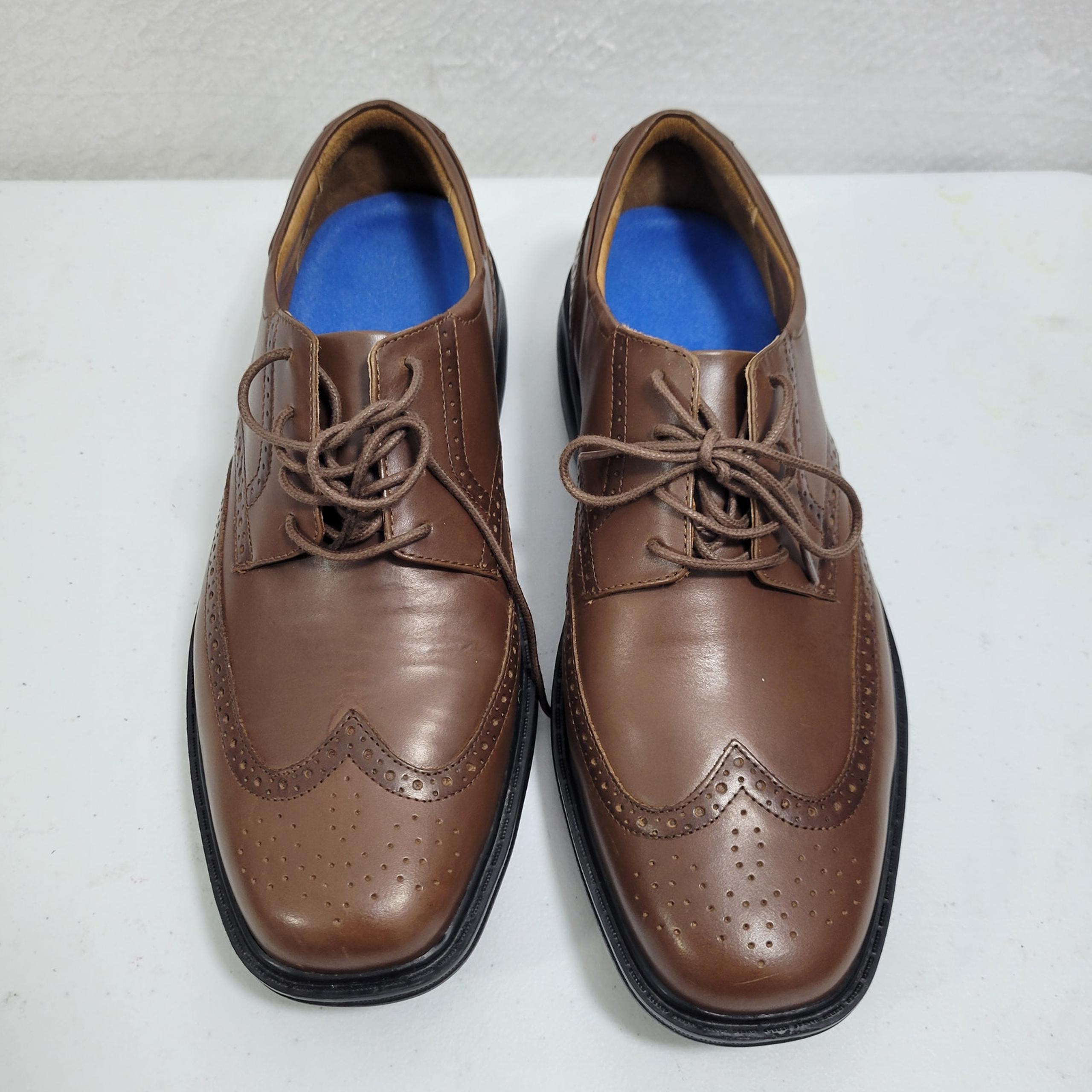 Dr Comfort Men's Brown Wing Tip Oxford Dress Shoes Size 9XW 21325-2736