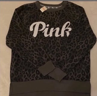 VS Pink Cheetah Crew Neck Sweatshirt- HTf!