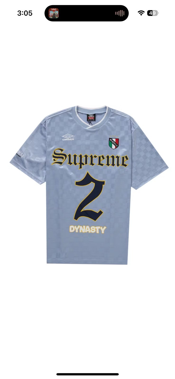 ★22SS WEEK20★ Supreme Umbro Soccer Jersey Supreme Umbro Jacquard Animal Print Soccer Jersey White