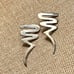 Vintage Sterling Silver TAXCO Mexico Earrings & Brooch Jewelry Set Swirl Zig Zag