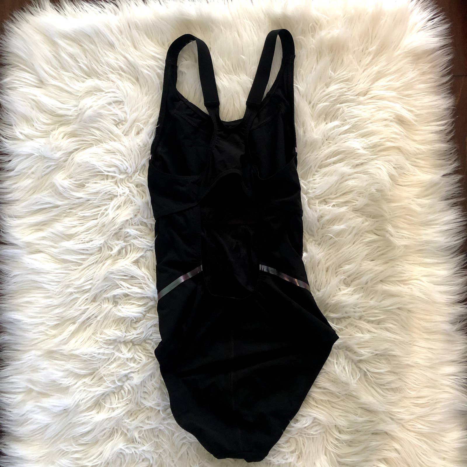 new speedo black one piece bathing suit powerPLUS size 10