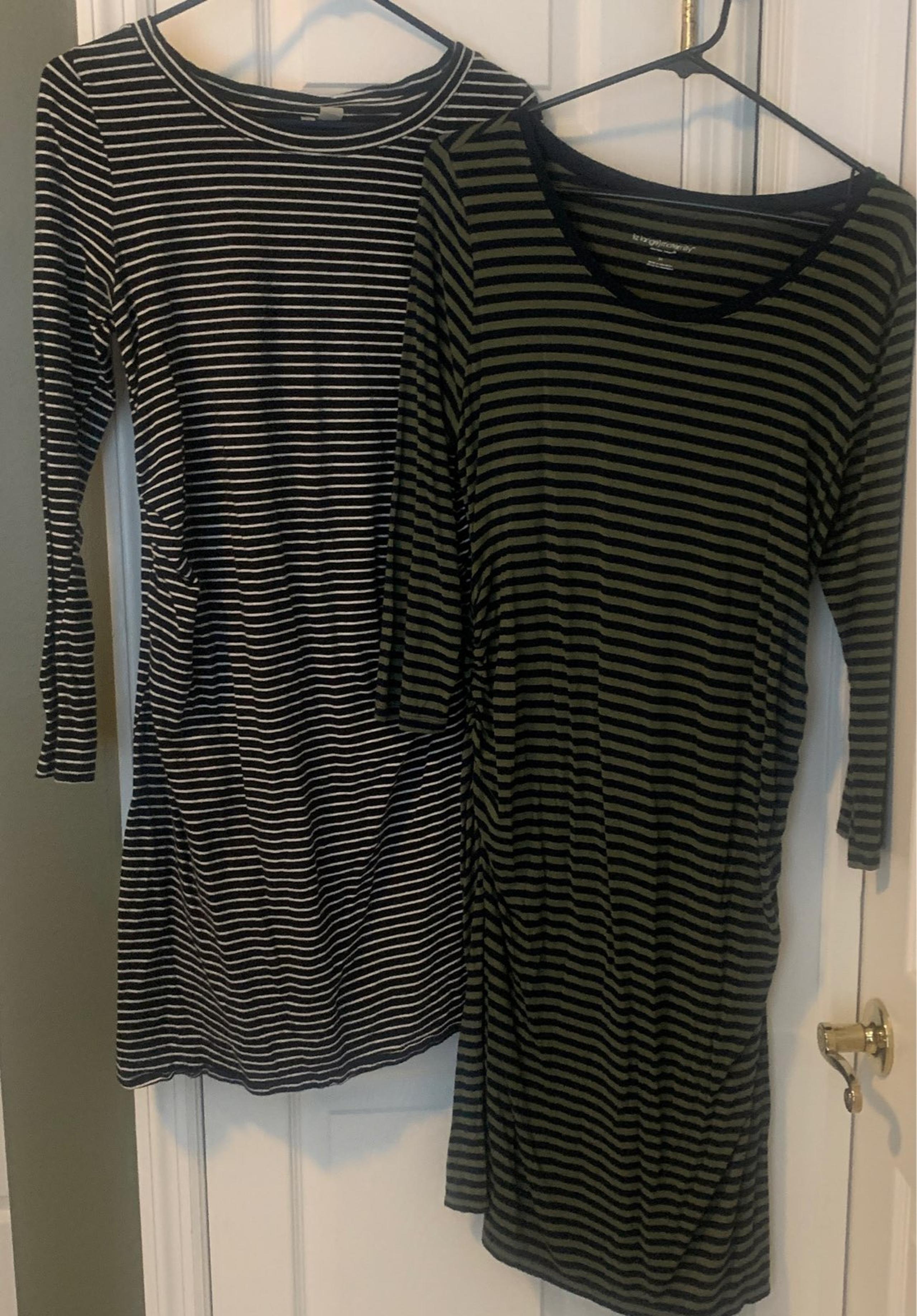 Liz Lange striped maternity dresses