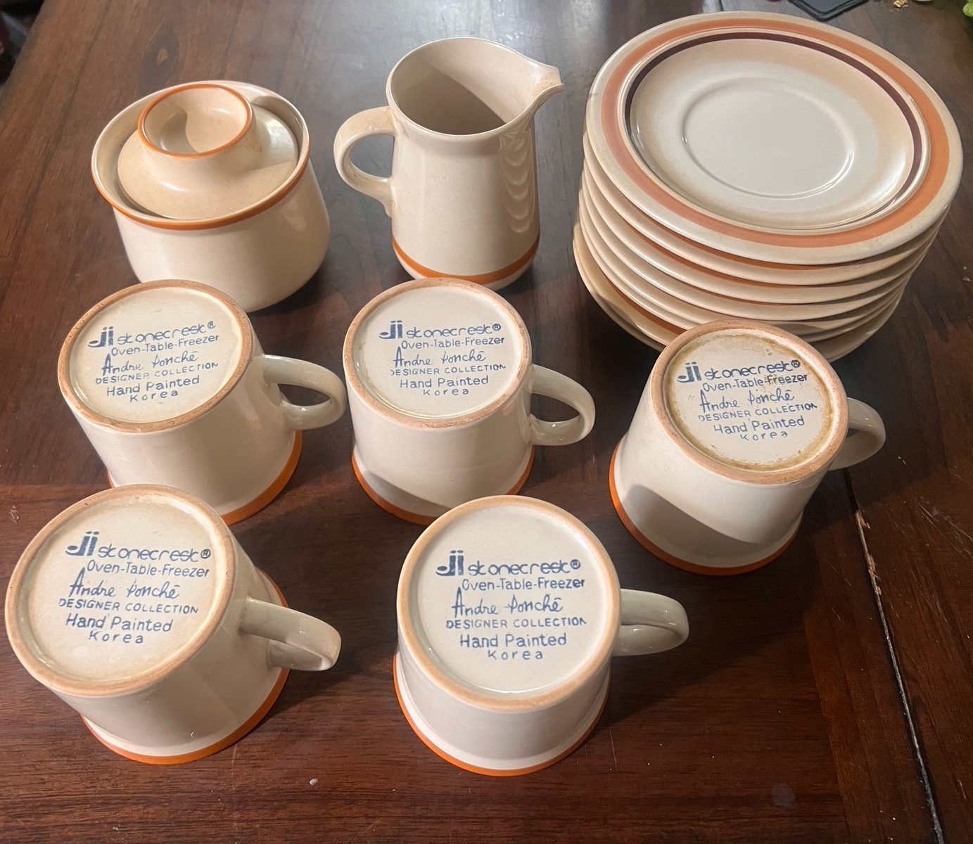 Vtg. JI Stonecrest saucer, part of the Andre Ponche Des Collection