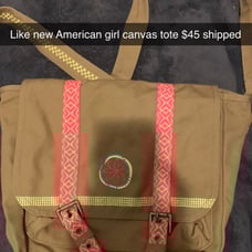 American Girl canvas tote bag