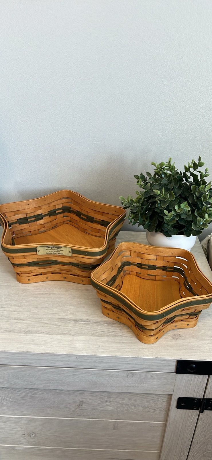 Longaberger 2001 Shining Star Basket Set