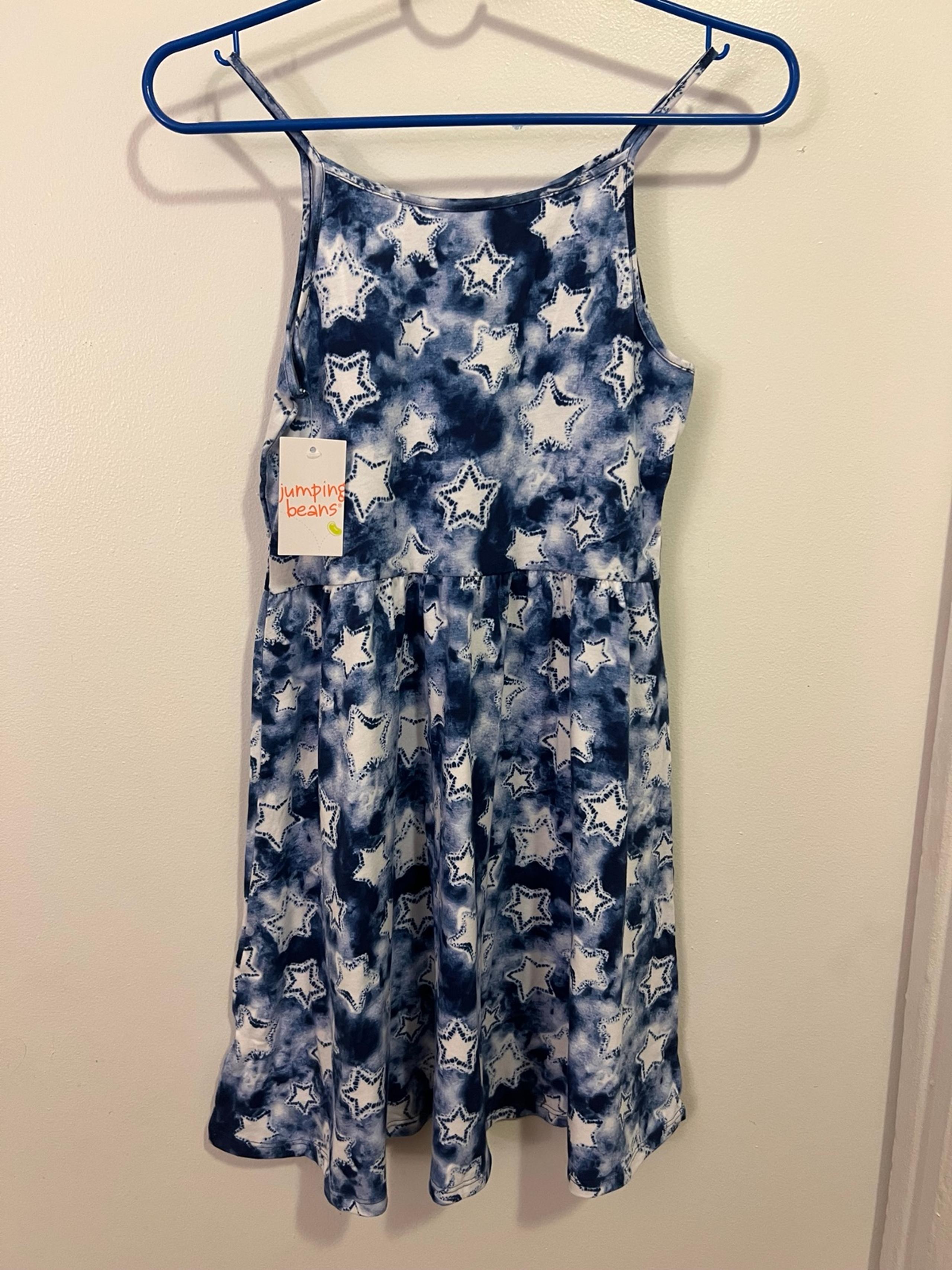 JUMPING BEANS Blue tie dye star dress size 12