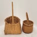 Hand Crafted Baskets (2)(One 10.25 T x 5 W x 4 D) (One 6.75 T x 5 W x 3 D)