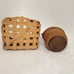 Hand Crafted Baskets (2)(One 10.25 T x 5 W x 4 D) (One 6.75 T x 5 W x 3 D)