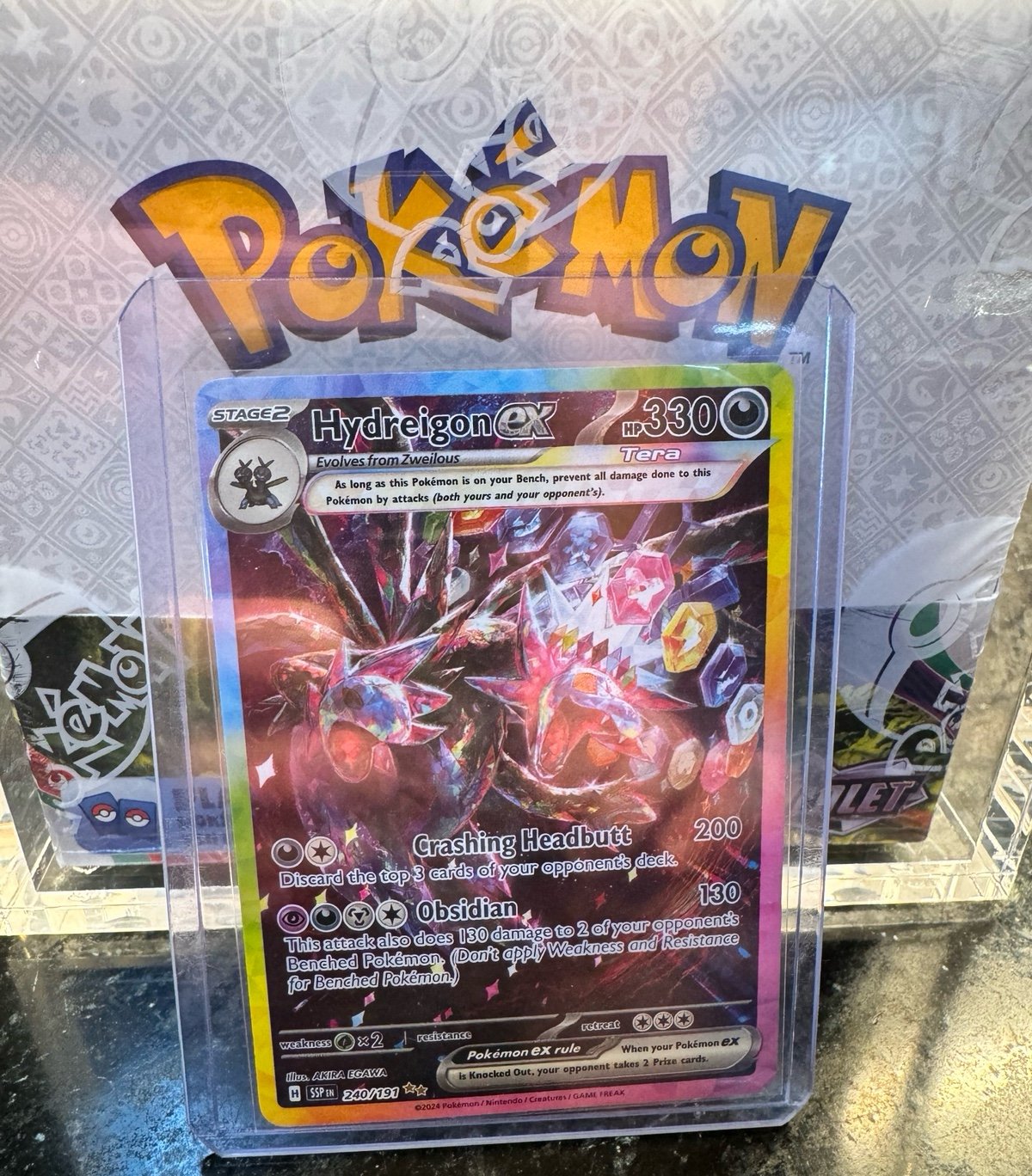 Hydreigon EX 240/191 Special Illustration Rare Holo Pokemon TCG Scarlet & Violet