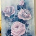 Pink Roses Handpainted Floral Painting Home Decor