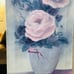 Pink Roses Handpainted Floral Painting Home Decor