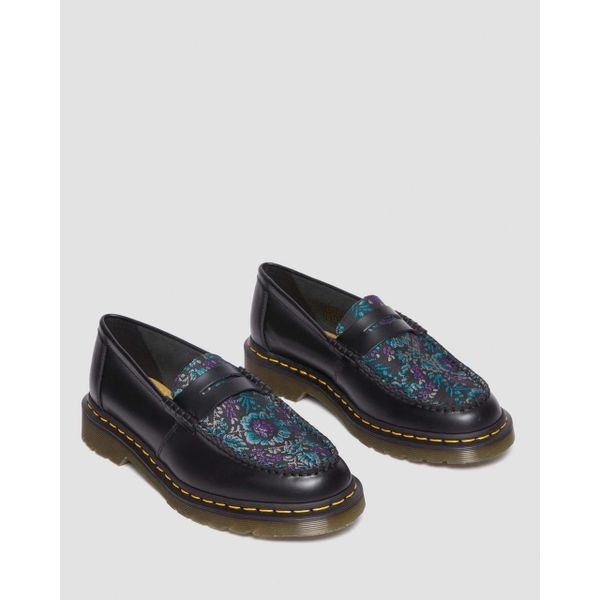 New Dr. Martens Penton Floral Jacquard Penny Loafer Slip On Men’s 9 Women’s 10