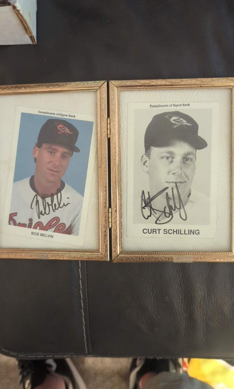 Autographed curt schilling and Bob melvin
