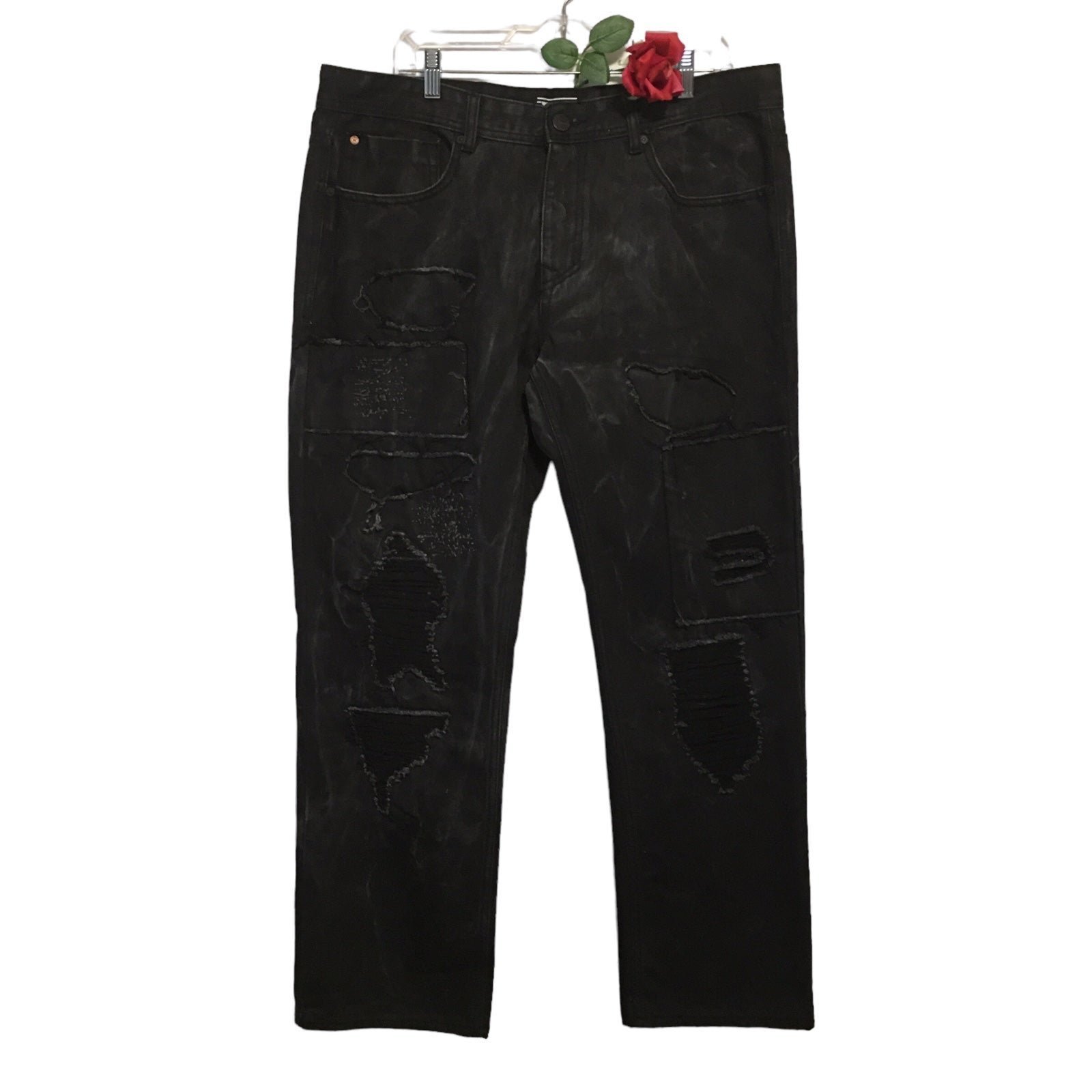 Jordan Craig Legacy Edition Destroyed Black Pants 36/32 cotton