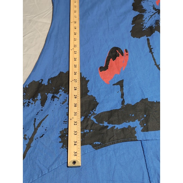 Hi Lo ZeCoo Sleeveless Blue Lightweight Dress Size L Cotton Blend - detail