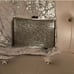 NEW INC Large Silver Rhinestone Clutch