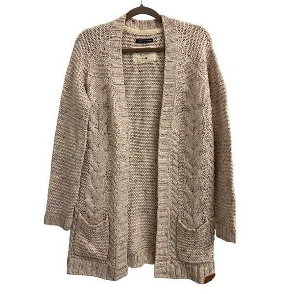 TwentyThree Mixed Tweed Knit Chunky Sweater Cardigan M Netherlands Boho