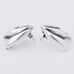 Vintage Sterling Silver Stud Earrings Ribbed Modernist Large Statement Studs