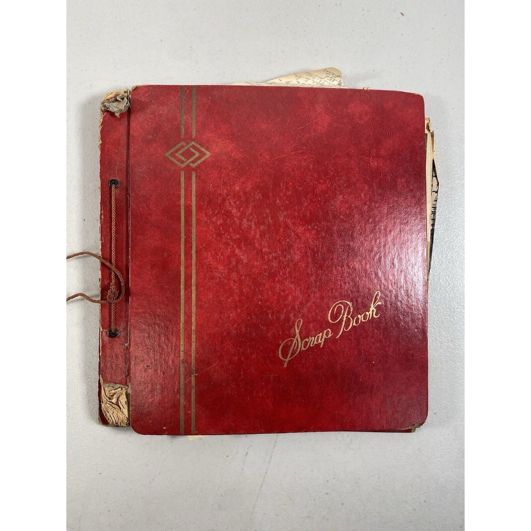 VTG 1970s Grandma's Recipe Collection Book Handwriting Newspaper Estate Sale