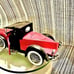 VTG. 1988 Franklin Mint Model Metal. Struts Black Horse Speedster. Doors open.