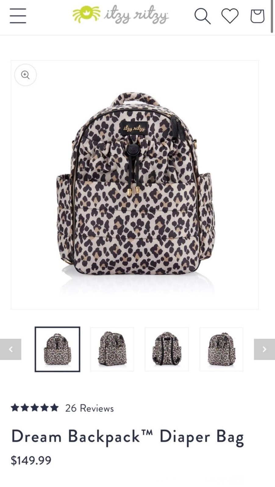 Dream Backpack™ Diaper Bag & Pump Bag “ Leopard “