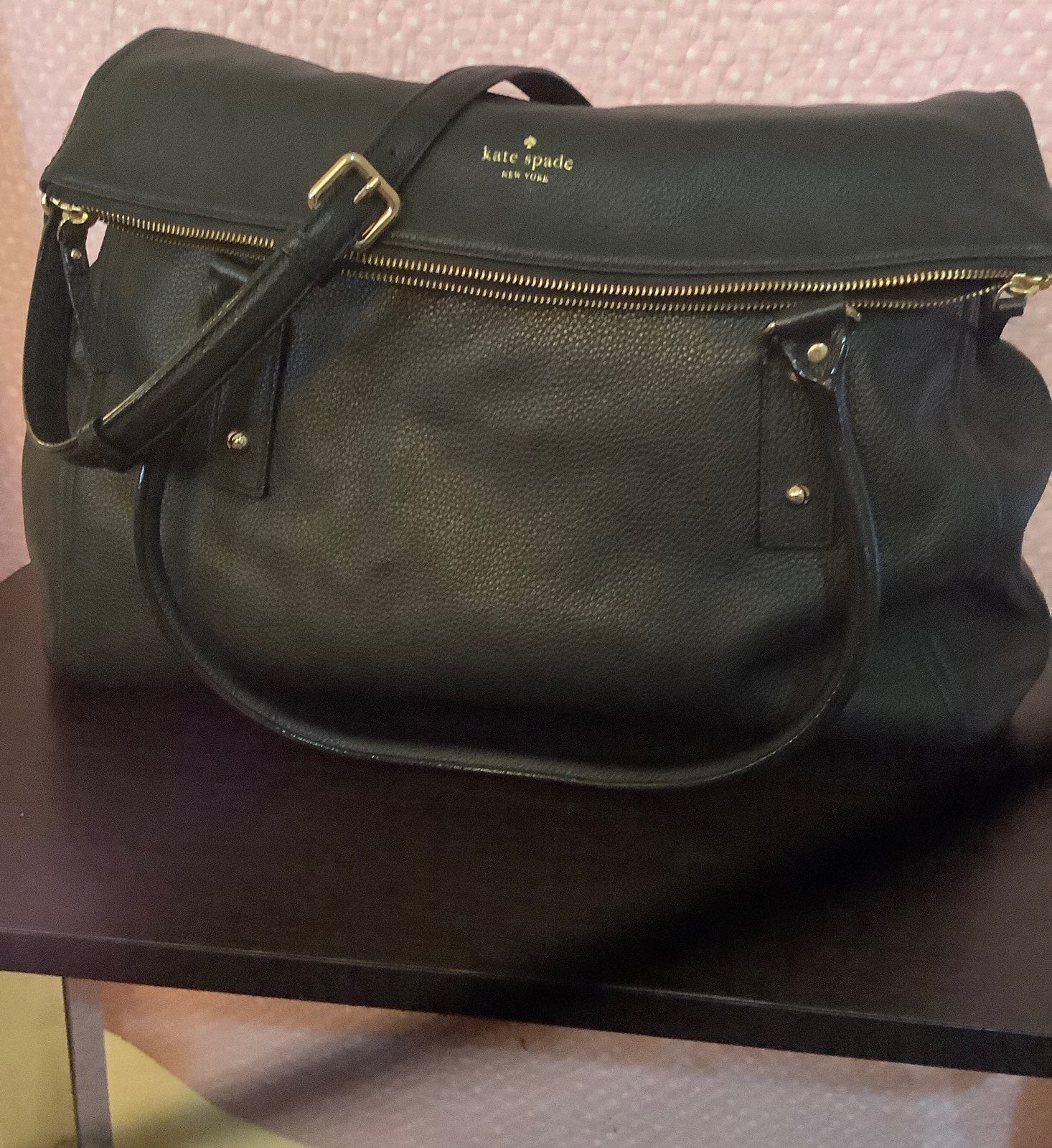 Kate Spade New York Black Leather Should