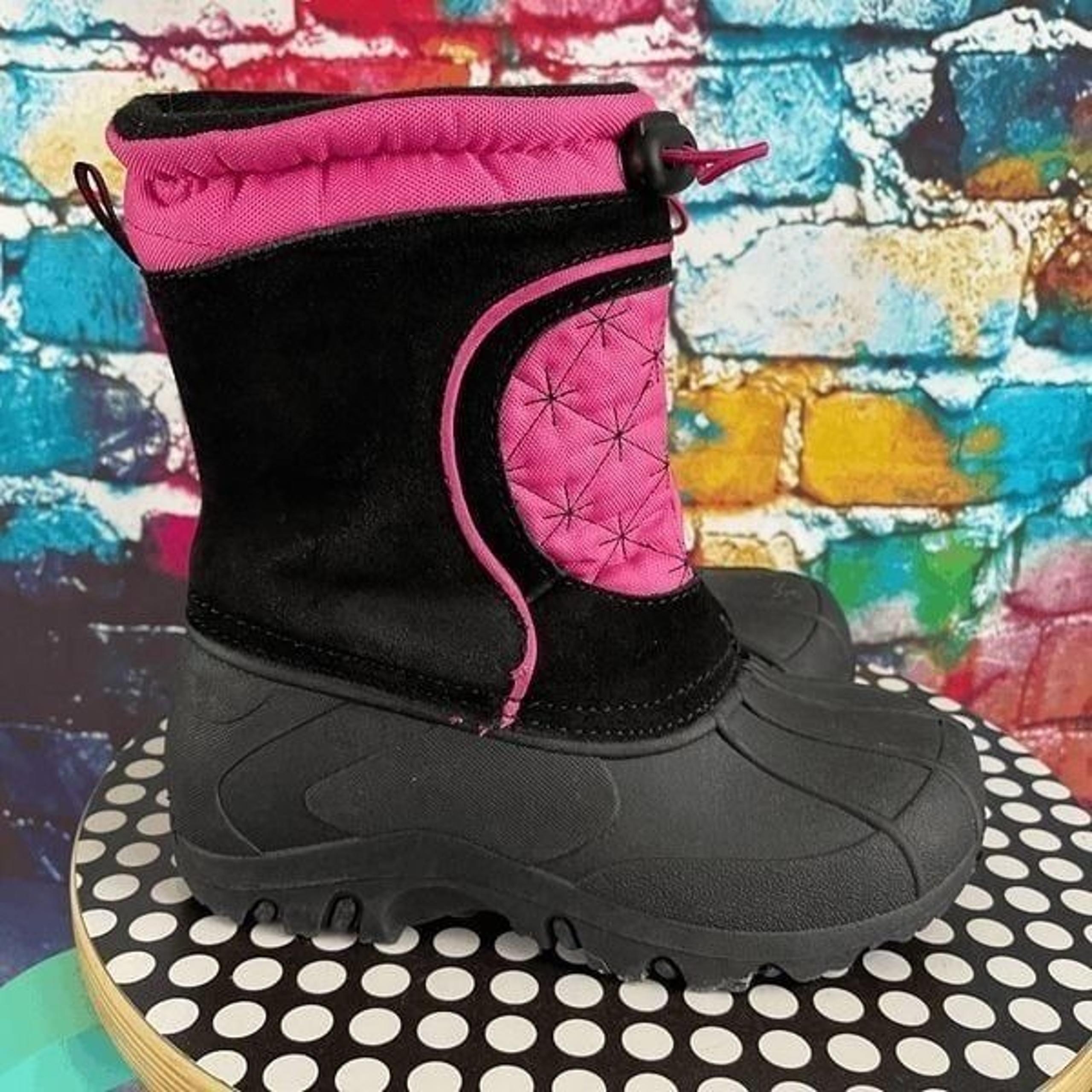 Sporto Girls Size 13 Snowflake Winter Snow Boots Pink Black