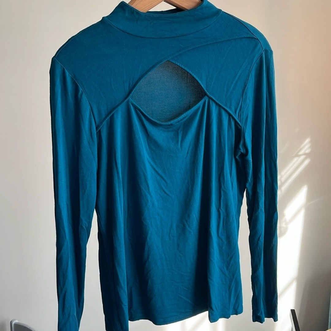 Michael by Michael Kors Blue Long Sleeve Shirt Top Women’s L