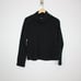 James Perse Black Wool Textured Mock Neck Sweater