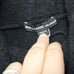 James Perse Black Wool Textured Mock Neck Sweater