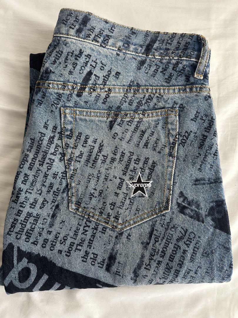 多様な Jean Regular Supreme Newspaper Other 36 パンツ