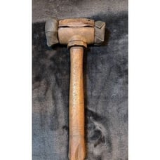Antique Garland #3 Saco, Maine leather end, split top Hammer