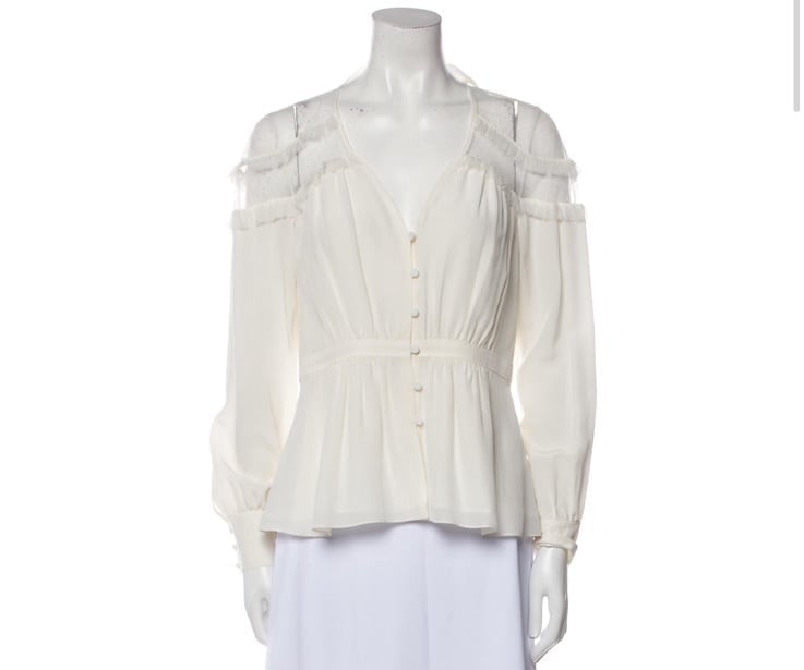 Cinq a Sept Peyton Top in Ivory