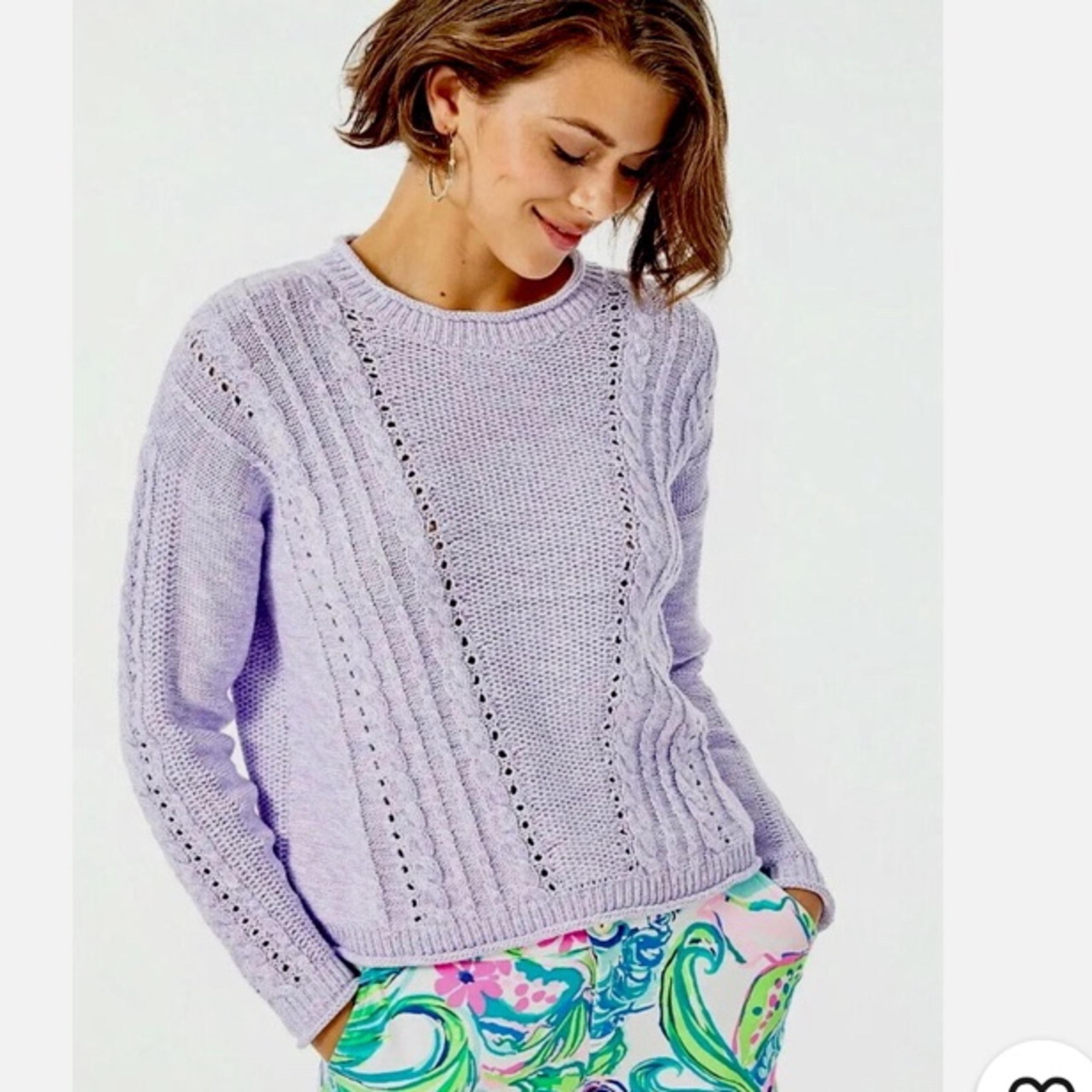 Lilly Pulitzer NWT Maxcy Sweater Light Lilac Verbena
