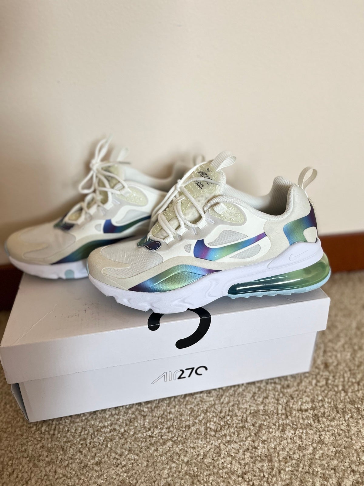 Nike Air Max 270 React Bubble Pack White !
