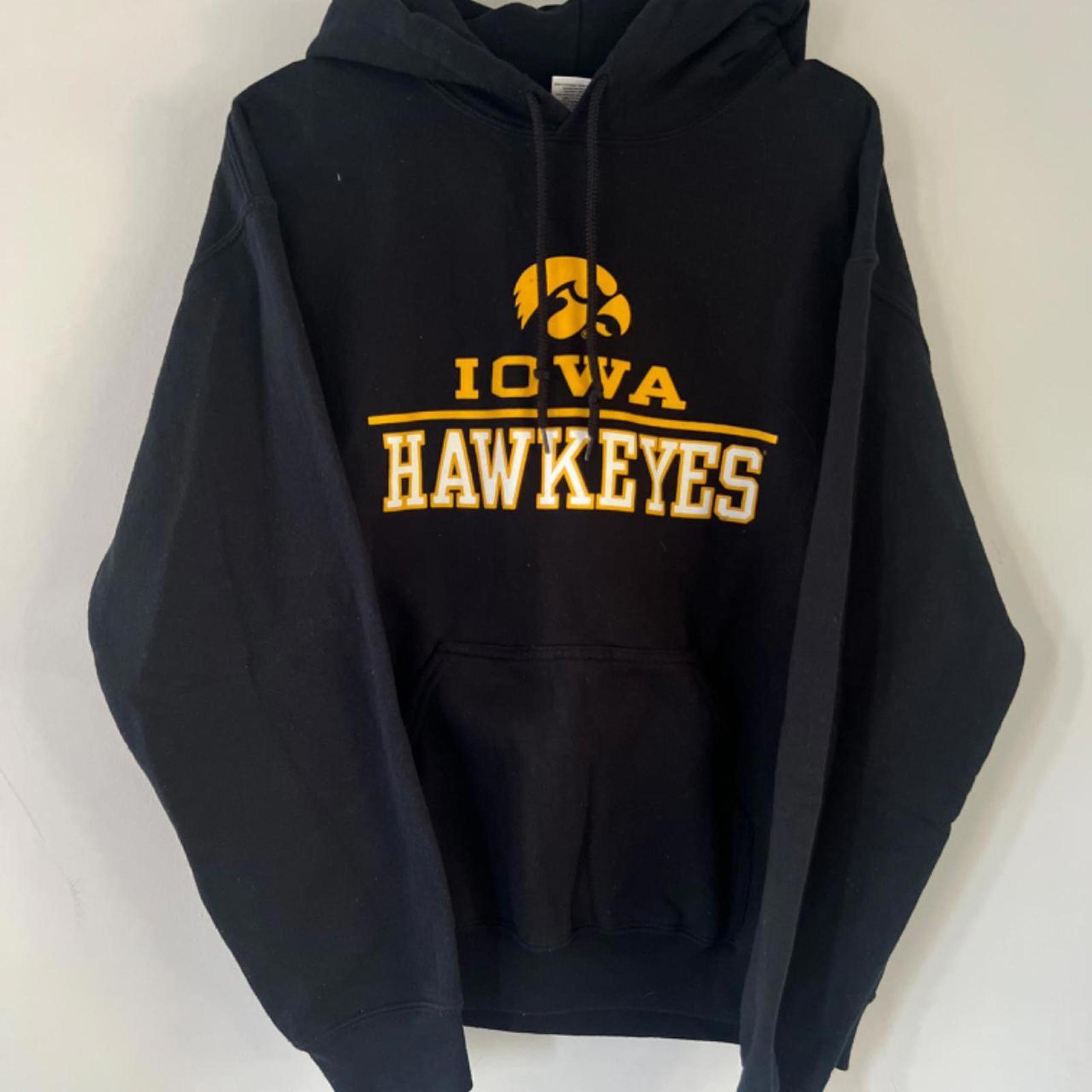 Black Iowa Hawkeyes Hoodie - Size Medium (Women's Fit)