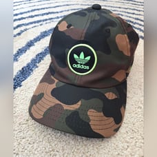Adidas Logo Camo Hat Adjustable One Size Fits Most Green Brown Black